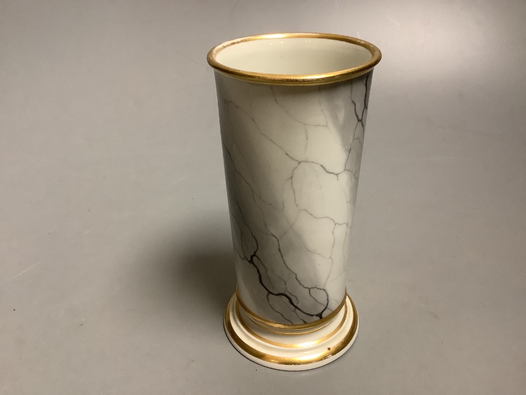 A Barr, Flight & Barr Worcester ‘feathers’ spill vase, c.1815, height 12cm